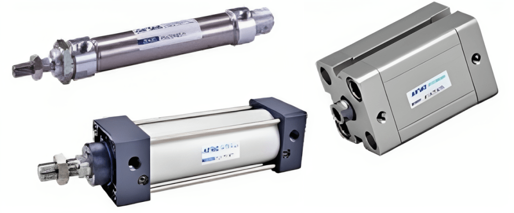 Actuators manufactured by Airtac, NFPA cylinders, Round line cylinders, compact Cylinders, guided and slide table cylinders
