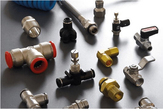 Aignep Fittings and Connectors, Automatic, push-in, compression, and function fittings, adapters, ball valves, and hoses for fluids and compressed air