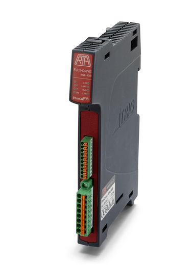 RTA Ultra-slim EtherCAT stepping motor drive, that perfectly fits the TRIO MOTION Flexslice architecture, creating a powerful multi-axis modular system.